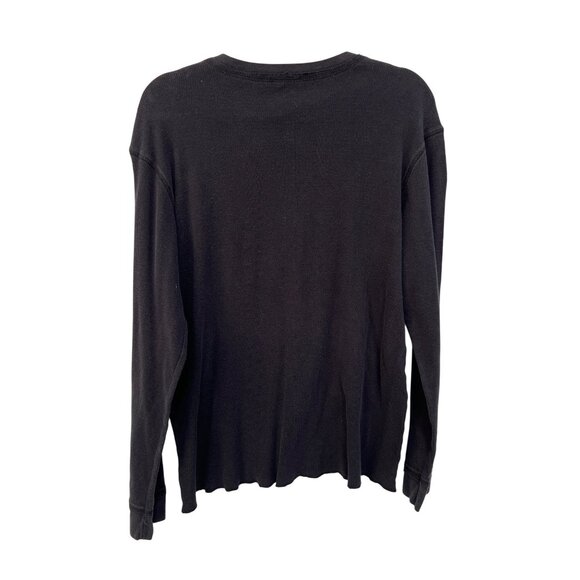 Tommy Bahama Thermal Shirt Size Large Union Jack Pub Skull Rose Graphic Black - Picture 2 of 4